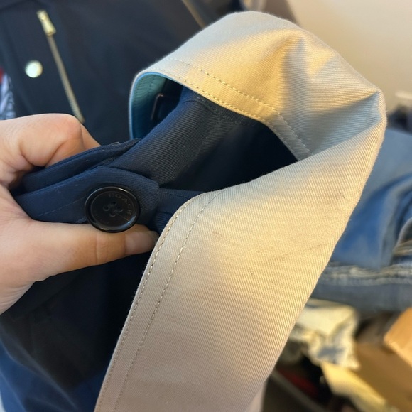 Coach Navy Blue Double Breasted Trench Coat - Picture 7 of 7